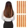 Colored Clip in Hair Extensions 22" 10pcs Straight Fashion Hairpieces for Party Highlights Orange