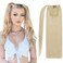 18"Human Hair Ponytail Wrap Around Clip in Ponytail Hair Extensions for Women Bleach Blonde(#613) 100g/3.5oz
