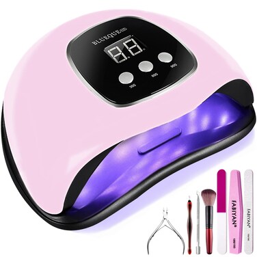 BIGBEAR UV Light for Nails, 48W LED Nail Light for Gel Polish, Fast Nail Dryer with Automatic Sensor, 3 Timer Setting, Small &amp; Portable, UV LED Nail Lamp for Fingernail and Toenail