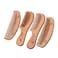 4Pcs Peach Wooden Combs Carved Pocket Hair Combs for Men Women Anti-static Massage Combs with Fine Wide Serrations for All Hair Types