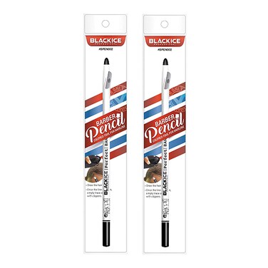 (2) Black Ice Spray Barber Pencils (White)