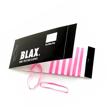 Blax Pink Hair Elastics &ndash; Snag-Free Seamless Hair Ties, No-Damage Hair Rubber Bands, 4mm 8 Count