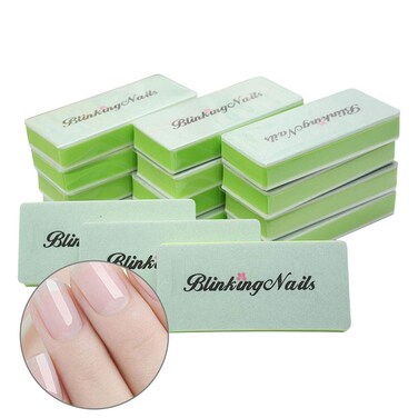 Nail Buffer File with Double Sides Professional Nail Polishing Block 1000/4000 Grit Shiner Manicure Nail Art Tools for Natural Nails Pack of 12pcs