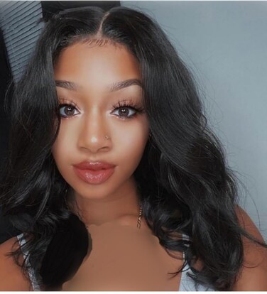 4x4 Body Wave Lace Front Wigs Human Hair Pre Plucked with Baby Hair Glueless Brazilian Virgin Body Wave Closure Wig Human Hair Ready to Wear for Women Natural Color 14Inch