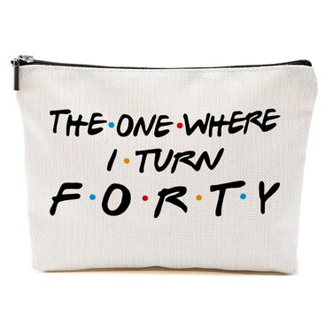 Funny 40th Birthday Gifts Women Makeup Bag Cosmetic Travel Bag 40 Year Old Birthday Gifts for Women Mom Friends Sister Aunt Wife Coworker Toiletry Bag for 40th Birthday Turning Forty Bday Gifts