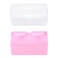 Blulu 50 Packs Minifalse Eyelash Storage Box Empty False Eyelash Care Storage Case Box Container Holder Plastic Lash Cases Makeup Organizer (Pink)