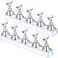 Blulu 2 Sets Acrylic Nail Display Stand Magnetic Press on Nails Practice Holder Stand DIY Painting Fingernail Stand for False Fingernail Manicure Tool Home Salon Use(Silver)
