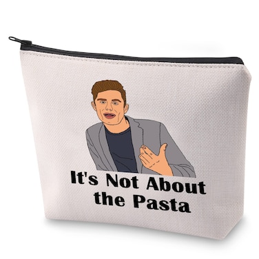 BLUPARK Vanderpump Inspired Gift It's Not About the Pasta Makeup Bag Real Housewives Gift (It's Not About the Pasta)