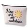 Sunshine Makeup Bag You Are My Sunshine Makeup Bag Sunshine Zipper Bag Gift For Her (You Are My Sunshine-1)