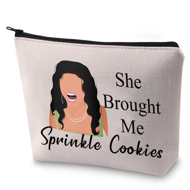 BLUPARK Real Housewives Makeup Bag RHONJ TV Gift She Brought Me Sprinkle Cookies Cosmetic Bag for Fans(Sprinkle Cookies)