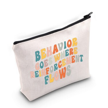 BLUPARK Behavior Analyst Cosmetic Bag ABA Therapist Gift Behavior Analyst Appreciation Gift Behavior Analyst Makeup Zipper Bag Behavior Therapist Gift(Behavior Analyst)