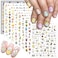 10Sheets Easter Nail Art Stickers Decals Cartoon Bunny Nail Stickers Easter Theme Colorful Eggs Carrot Chick Duck Nail Design Cute Animal Nail Decals White Rabbit Nail Supplies for Women DIY Manicure