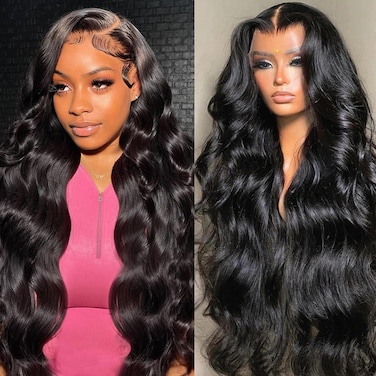 30 Inch 13x6 Lace Front Wigs Human Hair 200 Density Body Wave HD Lace Front Wigs Human Hair 13x6 HD Lace Frontal Glueless Wigs Human Hair Pre Plucked Brazilian Virgin Human Hair Wig