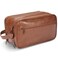 Personalized Leather Travel Toiletry Bag for Men, Large Travel Bathroom Shaving Dopp Kit, Large Cosmetic Bag Waterproof