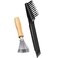 Boao 2 Pieces Hair Brush Cleaning Tool Comb Cleaner Brush Mini Comb Cleaning Hair Remover Tool for Removing Dust Home and Salon Use(Black, Wood Color)