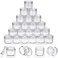 50 Pieces 20g Empty Clear Plastic Pot Jars with Lids Round Cosmetic Sample Containers Mini Travel Jars for Storage of Creams Lipsticks Ear Studs