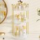 Rotating Makeup Organizer for Vanity 3 Tier, Perfume Organizer with Makeup Brush Holder, Large Capacity Cosmetics Clear Skincare Organizer for Countertop (Transparent)