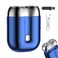 Mini Electric Shaver, Portable Dual-Head Electric Shaver for Men, Waterproof USB Electric Mini Razor, Travel Pocket Electric Shaver (Blue)