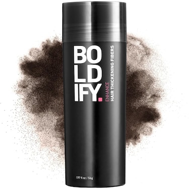 BOLDIFY Hair Fibers (56g) - Fill In Thinning and Fine Hair for an Instantly Fuller, Thicker Look - 14 Shades for Women &amp; Men - Dark Brown