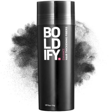 BOLDIFY Hair Fibers (56g) - Fill In Thinning and Fine Hair for an Instantly Fuller, Thicker Look - 14 Shades for Women &amp; Men - Black