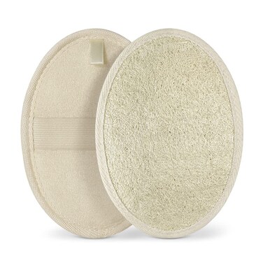 Natural Loofah Sponge, Organic Loofah, Exfoliating Loofah Pad, Natural Body Scrubber, for Shower, Bath, Dead Skin Removal (2 Pack)