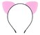 Bonnie Z. Leonardo Pink Cat Ears Headband Furry Cat Ears Headband Pink