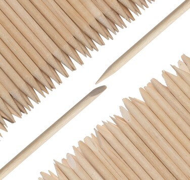200 Pcs Orange Sticks for Nails - Borogo Orange Wooden Nail Sticks Double Sided Multi Functional Cuticle Pusher Remover Manicure Pedicure Tool