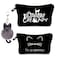 Black Cat Makeup Bags for Women with Keychain, Cute Cat Themed Decor Pencil Gifts for Cat Lovers, Small Cat Travel Cosmetic Bag with Zipper, Funny Kitty Birthday Gift