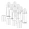 8 Pieces 50ml/1.7oz Clear Glass Essential Oil Roller Bottles,Empty Deodorant Roll On Bottles,Leak-Proof Cosmetic Container with Roller Balls for Perfume,Aromatherapy,Moisturizer