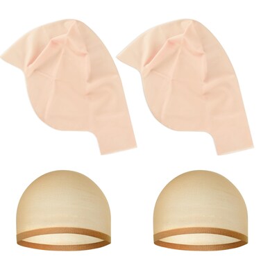 2/4/6/8 Pack Halloween Bald Cap for Woman, Makeup Latex Bald Head Caps for Halloween Party Adult