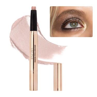 Matte Eyeshadow Stick Eyeshadow Primer Base Stick Eye Shadow Highlighter Stick Eye Brightener Stick Glitter Eyeshadow Pencil Waterproof Cream Eyeshadow Pen Natural Makeup #02 Sand shimmer