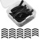 24pcs Eyelash Curler Refills, Soft Rubber Eyelash Curler Replacement Pads for Universal, Silicone Eye Lash Curler Makeup Beauty Tool Accessories, with Clear Storage Box (Black)