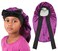 Kids Braid Long Bonnet Girls Satin Bonnet Sleeping Cap Double Layer with tie Band Silk Hair Bonnet for Toddler Child