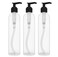 BRIGHTFROM Lotion Pump Bottles, Empty 8 OZ, BPA-Free Refillable Plastic Containers, Clear with Black Dispenser for - Soap, Shampoo, Lotions, Liquid Body Soap, Creams and Massage Oil (3 Pack)