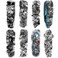 Military Tempoary Tattoo Sleeves For Men, Large Full Arm Warrior Soldier Patriotic Fake Tattoo Sleeves Adult Women, Waterproof Black Lion Gun Warrior Temp Tatoo Sticker Leg Body Art Makeup, 8-Sheet