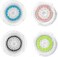 Brushot Brush Head Replacements Set Compatible with Clarisonic Mia 1, Mia 2, Mia Fit, Alpha Fit, Smart Profile Uplift and Alpha Fit, 4 Pack