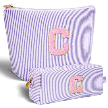 Customized Mothers Day Gifts - Birthday Gift for Mom,Gifts From Daughter,Mother in Law Gifts,Mama Gift Idea,Makeup Bag Set Cosmetic Bag - Lavender,C