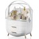 Makeup Storage Organizer with Lid, Waterproof Cosmetics Skincare Organizer for Vanity, Portable Makeup Storage Box for Countertop, Gifts, Women (White)