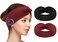 2-Pack Headband Headphones with Thin HD Speakers, Bluetooth Headband for Women, Stylish Knotted Design, Wireless Bluetooth Headphones for Workout, Daily Life, Yoga, Travel, Meditation - Red&amp;Black