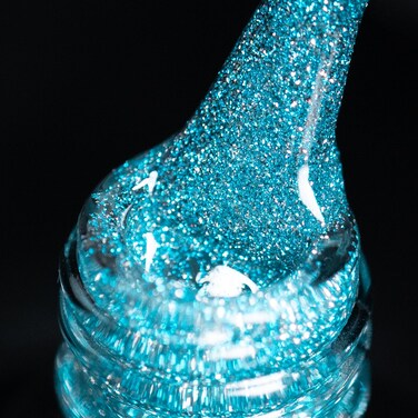 BURANO Reflective Gel Nail Polish, 7.3ml Reflective Diamond Nail Glitter Gel Polish, Sparkly Fall Winter Color Gel Polish Holographic Glitters Shiny Gel Polish UV Lamp Required (Blue SZN2)