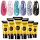 BURANO Poly Extension Gel Nail Kit, 6 Colors Nail Poly Nails Builder Gel Set for Beginner &amp; Professional Using, Poly Nail Gel Kits DIY Starter Kit Nail Art Gift (glitter)