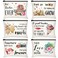 Buryeah 6 Pcs Teacher Appreciation Gifts Teacher Canvas Cosmetic Makeup Bags Toiletry Bag with Zipper for Travel Holiday Bulk(Retro)