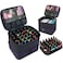 ButterFox Small Nail Polish Storage Organizer Carrying Case Bag, Fits 60-70 Nail Polish Bottles, Pockets for Manicure Accessories (Charcoal/Purple)