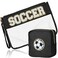 2 Pcs Soccer Gifts Makeup Bag with Chenille Letter Patch, Clear Cosmetic Pouch PVC Organizer Purse, Waterproof Travel Bag, Portable Toiletry Storage Bag for Her Girls Friends Women