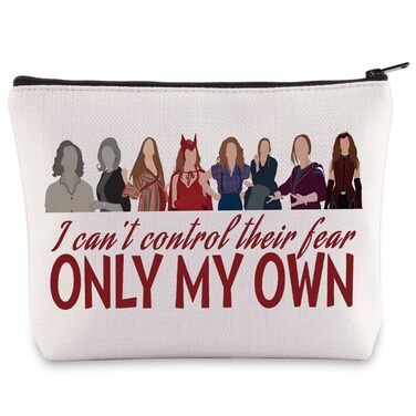 BWWKTOP Wanda Witch Cosmetic Makeup Bag Witch Movie Fans Gifts I Can't Control Their Fear Only My Own Zipper Bag Wanda Merchandise (Only My Own)