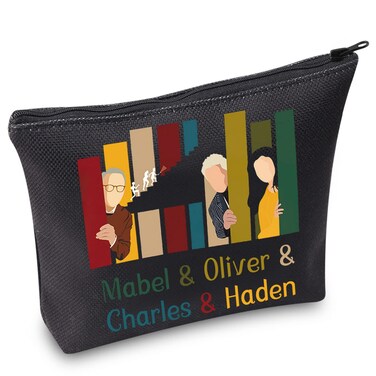 BWWKTOP Murders Building Cosmetic Makeup Bag TV Show Series Fans Gift Mabel &amp; Oliver &amp; Charles &amp; Haden Makeup Zipper Pouch Bag (Mabel &amp; Oliver)