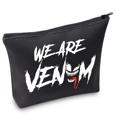 BWWKTOP Spider Hero Cosmetic Makeup Bag Villain Movie Fans Gift We Are Venom Makeup Zipper Pouch Bag (WE ARE VENOM)