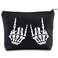 BWWKTOP Skeleton Rock Hands Cosmetic Makeup Bag Rock Skull Hands Gifts Skeleton Rock On Makeup Zipper Pouch Bag Skeleton Rock Merchandise (Skeleton Rock Hand)