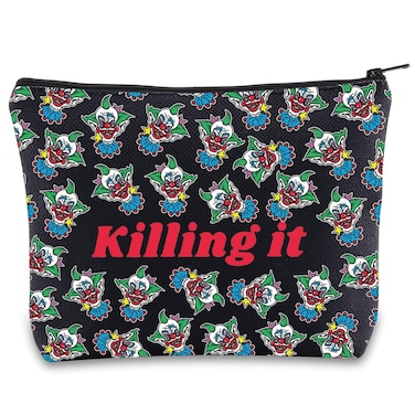 BWWKTOP Killer Klowns Makeup Bag Creepy Clown Fans Gift Quirky Clown Movie Cosmetic Bag Killer Klowns Merch (killing it)