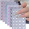 French Tip Nail Stickers for Nail Art, French Tip Nail Decals 3D Self-Adhesive French Nail Design Sticker Spring and Autumn Acrylic DIY Nail Charm Decoration for Women Girls Nail Accessories 6 Sheets